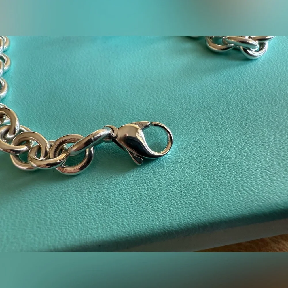 Modern Version Tiffany&Co. Please Return To Oval Tag Necklace 15.25” - Picture 4 of 9